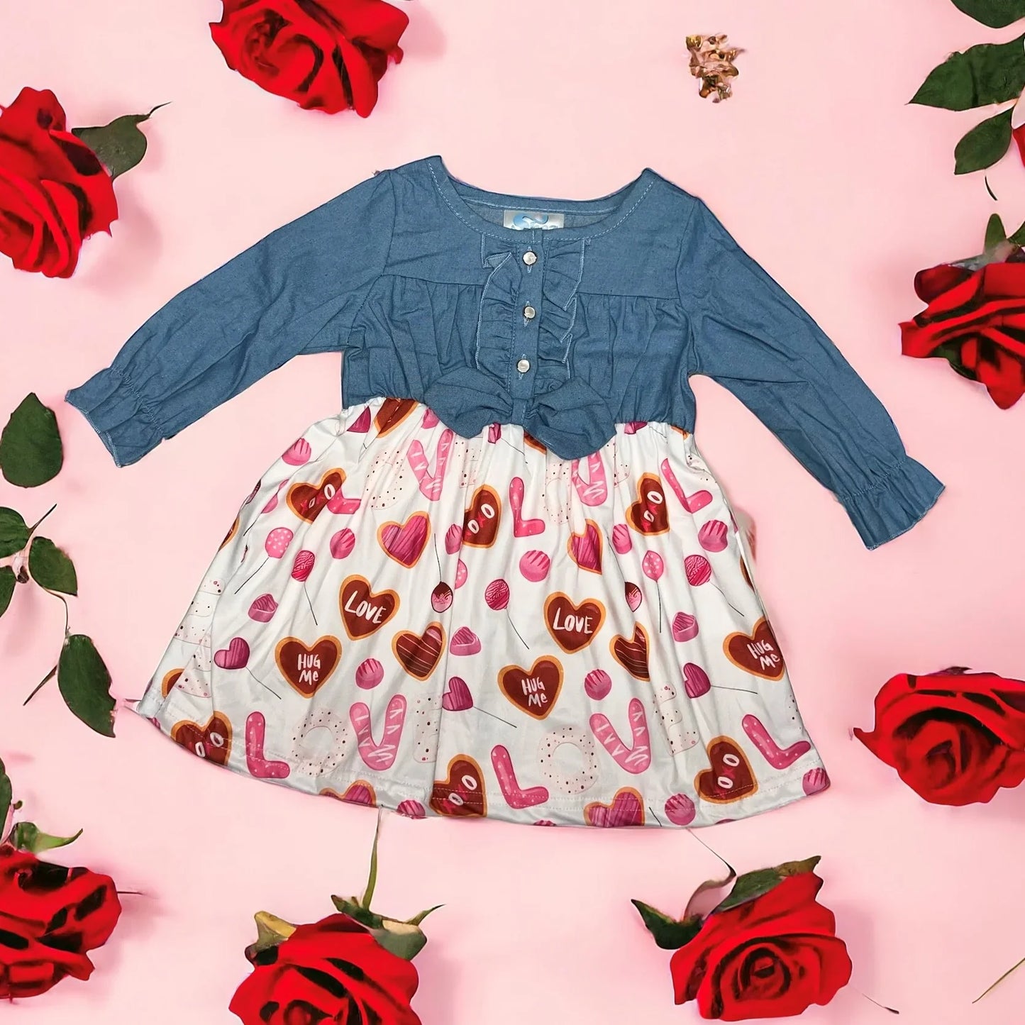 Valentine Denim & Candy Pop Dress