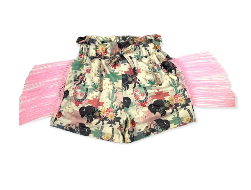 Wild Buffalo Shorts With Fringe