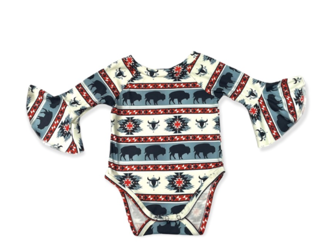 Buffalo Bell Long Sleeve Onesie