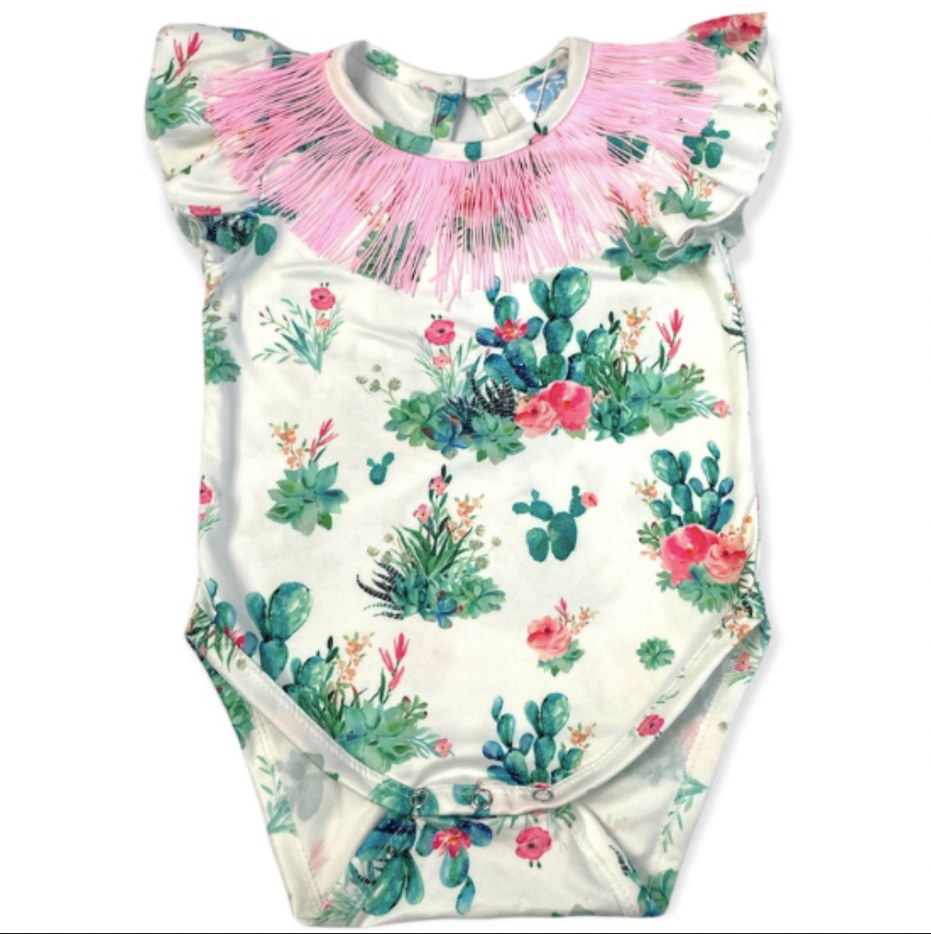 Cactus With Fringe Onesie