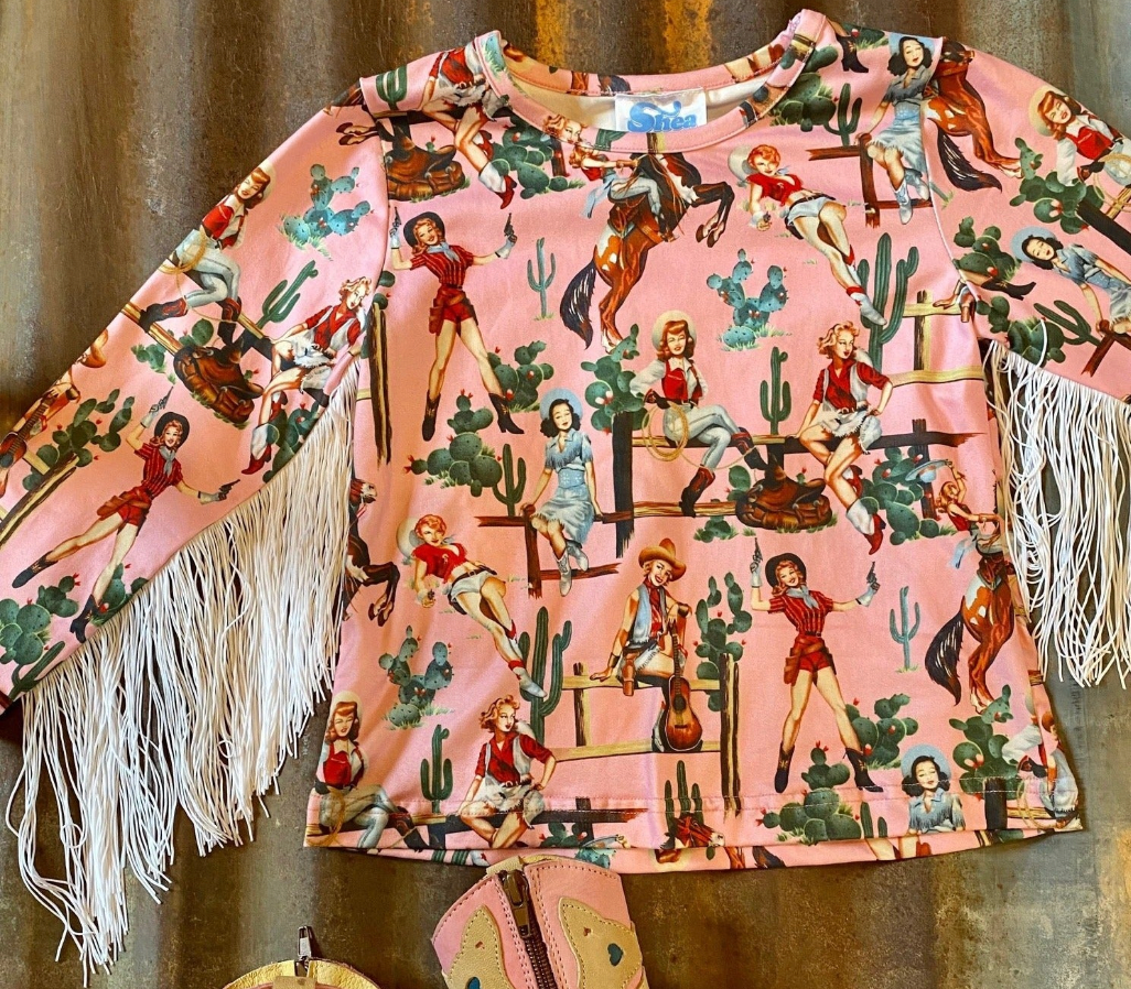 Wild West with Fringe Long Sleeve Shirt