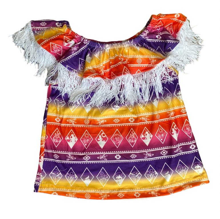 Neon Aztec With Fringe Shirt