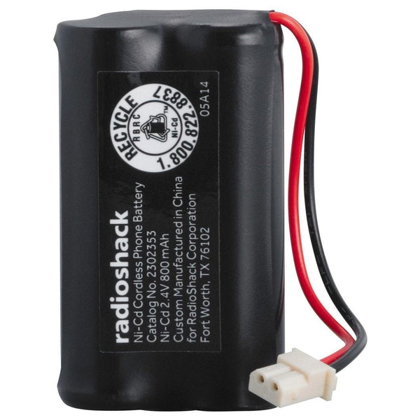 RadioShack 2.4V Ni-Cd Cordless Phone Battery, 800 mAh - Replaces BT175242, BT275242