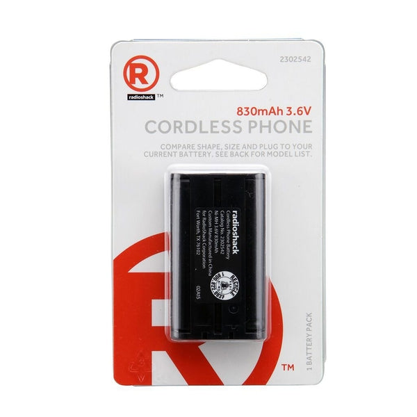 RadioShack 3.6V Ni-MH Cordless Phone Battery, 830 mAh - Replaces HHR-P104A, 23-908