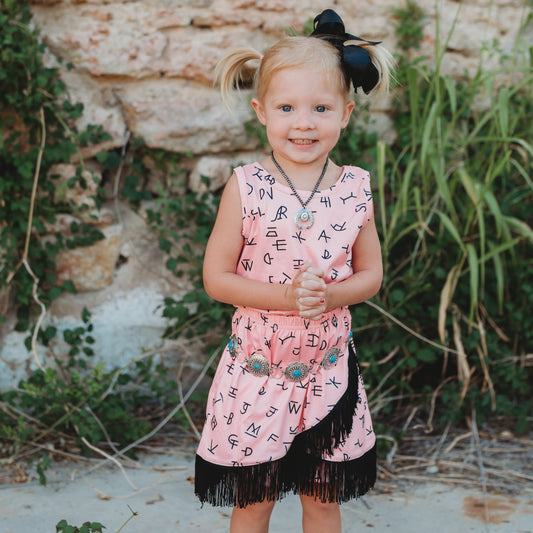 Pink Brand Fringe Skirt
