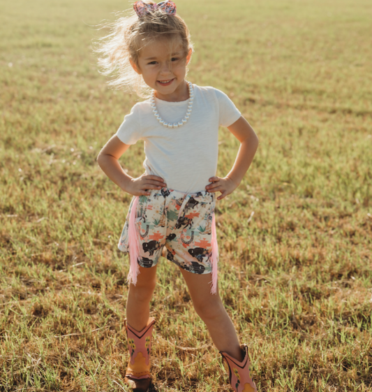 Wild Buffalo Shorts With Fringe