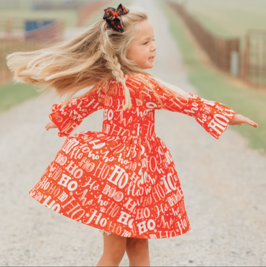HoHo Christmas Bell Sleeve Dress