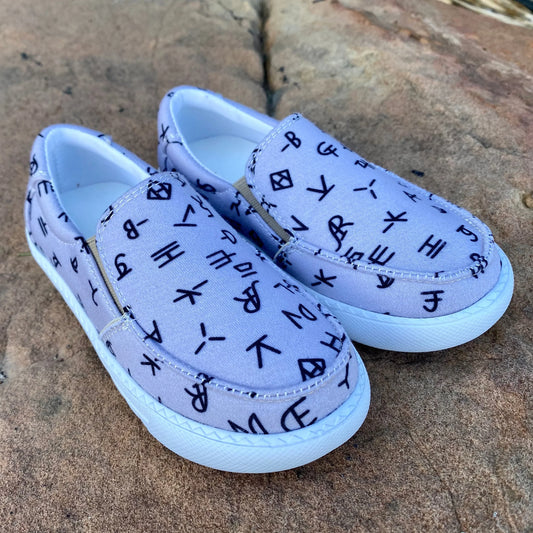 Gray Western Brand Sneakers
