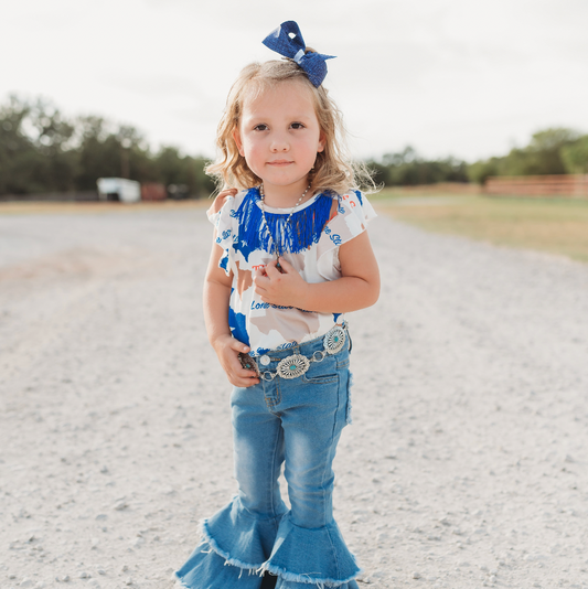 Texas With Fringe Short Sleeve Shirt