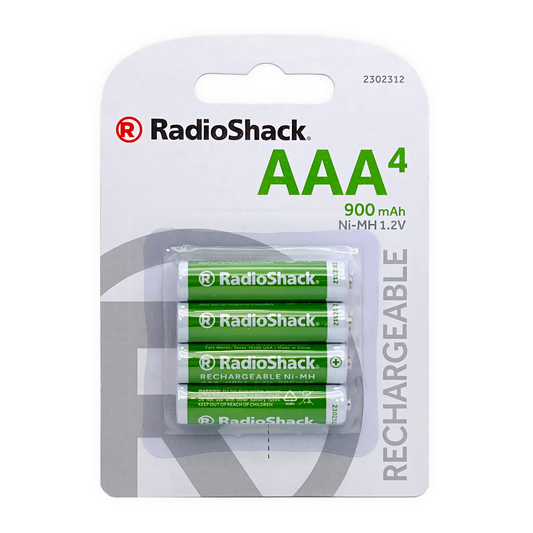 RadioShack AAA Ni-MH Rechargeable Batteries, 900 mAh (4-Pack)