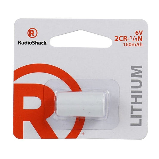 RadioShack 2CR-1/3N 6V Lithium Battery, 160 mAh