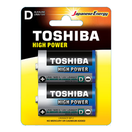 Toshiba D Alkaline Batteries (2-Pack)